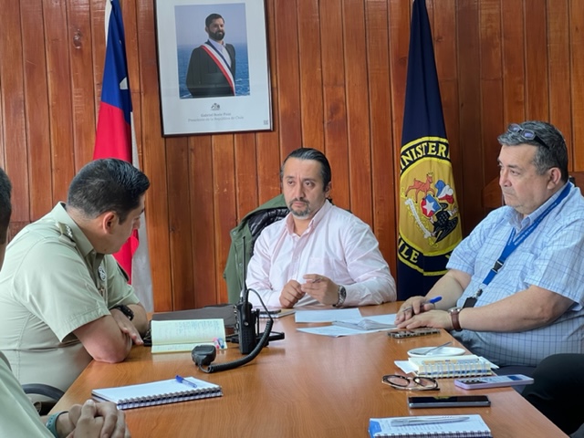 Reunión de Mesa Policial Provincial del Ranco se realizó en la delegación presidencial, ubicada en la comuna de La Unión