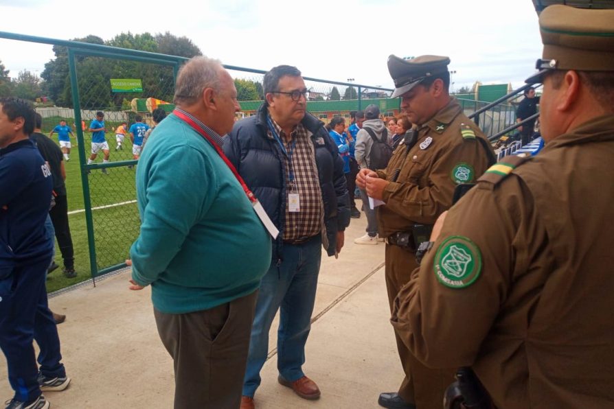 Delegación del Ranco inspeccionó protocolos de seguridad en evento Copa Chile en Río Bueno