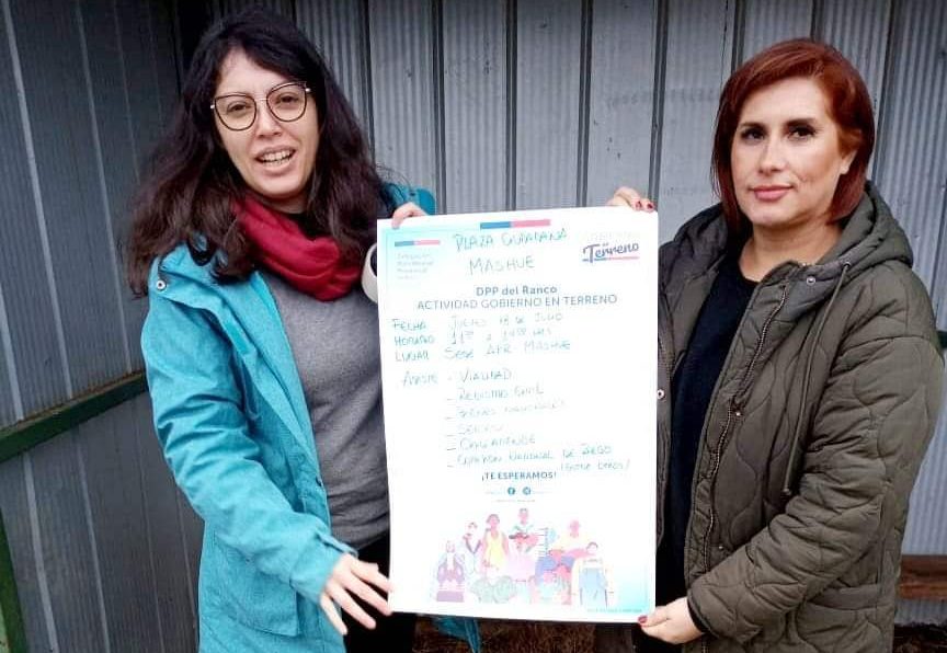 En terreno delegación invita a familias de Mashue a participar este jueves 18 en operativo de atención de Plaza Ciudadana