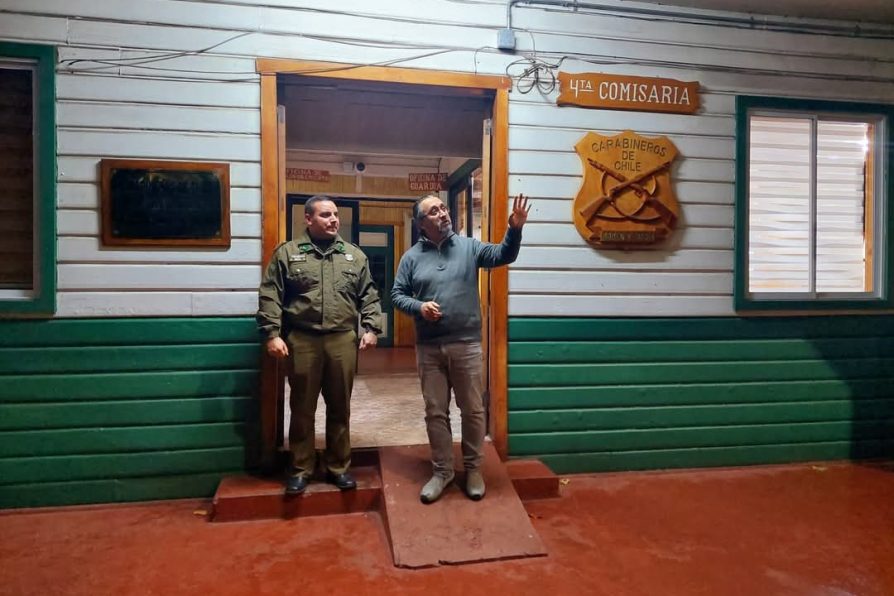 Delegado del Ranco estableció coordinaciones de preparación con las policías por frente climático